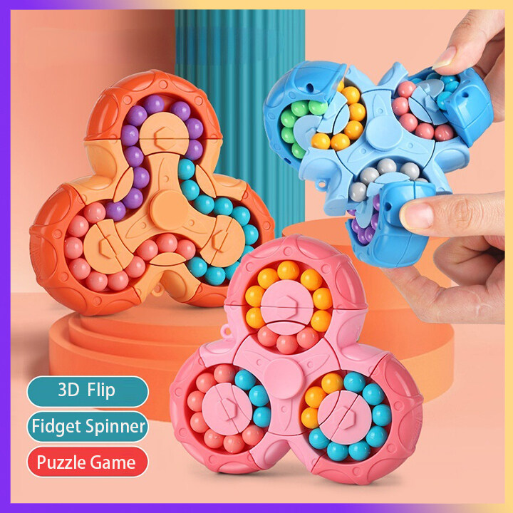 Rotating Magic Bean Fidget Toys | Stress Relieve Spinners Magic Cube | Puzzle Game for All Ages | Birthday Gift for Kids Boys and Girls