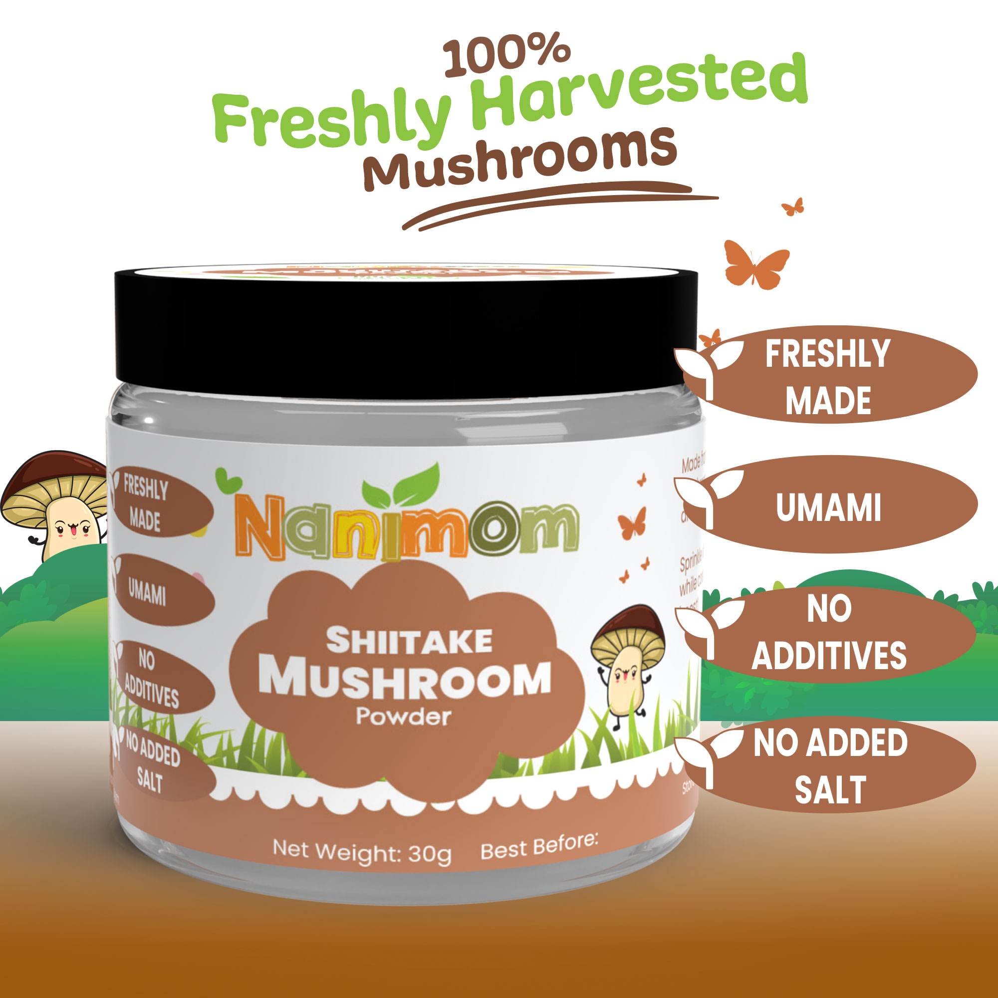 Nanimom Fresh Shiitake Mushroom Baby Food Powder