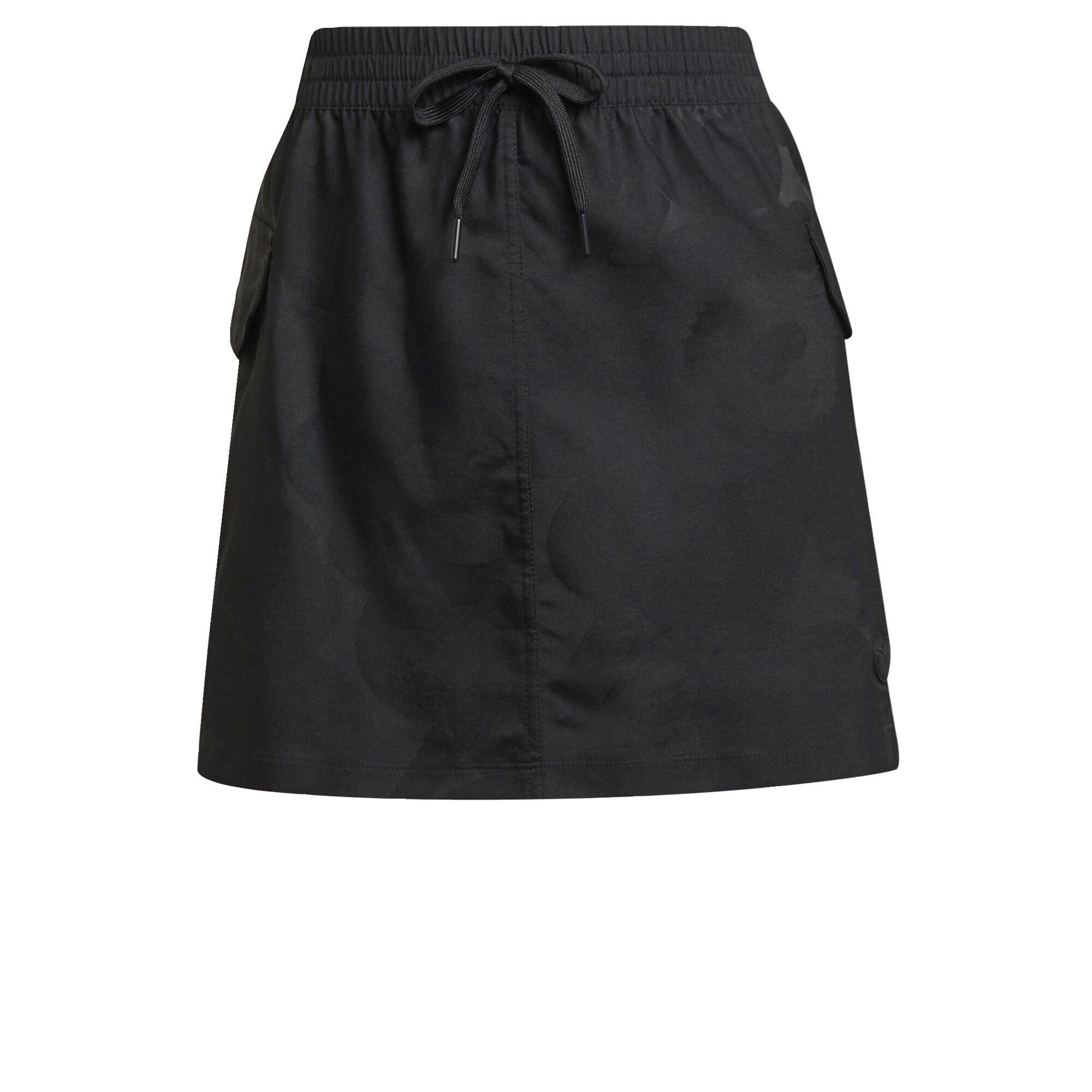 adidas Lifestyle Marimekko Mini Cargo Skirt with Golden Stripes and Cargo Pockets Women Black H20195